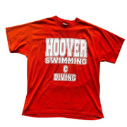 Hoover Swiming & Diving Fruit of The Loom Best Orange Graphic Tee Size XL