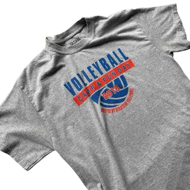 Volleyball Camp & Fun Day Grey Graphic T-Shirt Size Medium