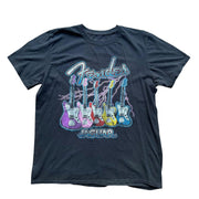 Fender Jaguar Electric Guitar Black Graphic T-Shirt Size Large
