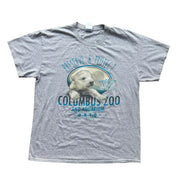 Columbus Zoo Preserve & Protect Grey Graphic T-Shirt Size Large