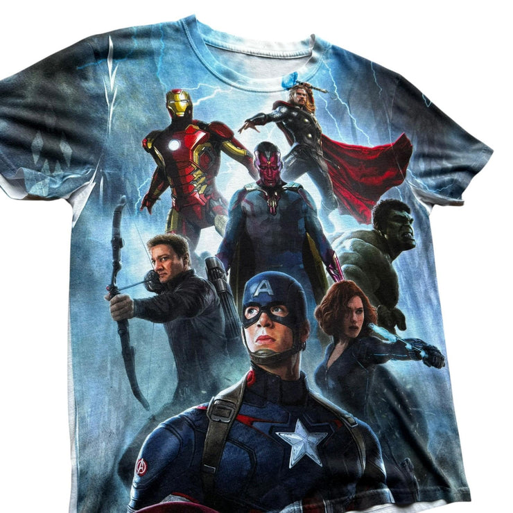 Avengers Assemble All Over Print Superhero T-Shirt Size Medium