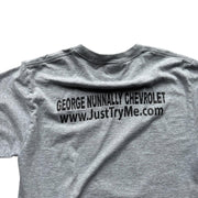 Y2K Chevolet Grey Baseball Graphic T-Shirt Size Small
