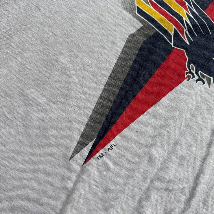 VTG Australian Adelaide Crows AFL Single Stitch Grey Graphic T-Shirt Size Medium