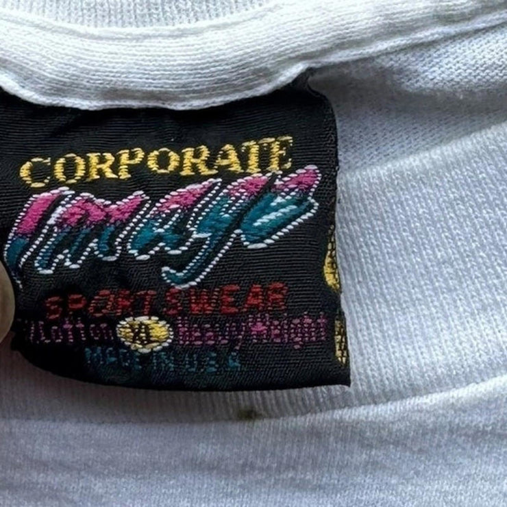 VTG 1996 Fireworks Display White Single Stitch Graphic T-Shirt Size XL