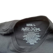 Poetic Justice Tupac Black Men's Graphic T-Shirt Ripple Junction Size Large