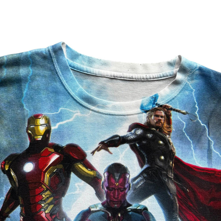 Avengers Assemble All Over Print Superhero T-Shirt Size Medium