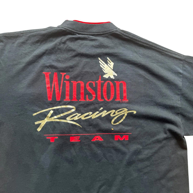 VTG Winston Racing Team Black Single Stitch Pocket Tee Gold Size XL