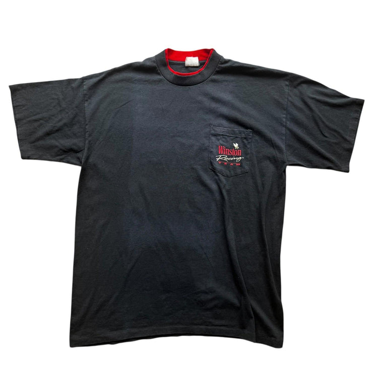 VTG Winston Racing Team Black Single Stitch Pocket Tee Gold Size XL