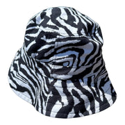 ASOS Design Black & White Zebra Print Summer Festival Bucket Hat S/M