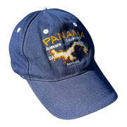 Vintage Panama Souvenir Blue Cap Adjustable Sizing
