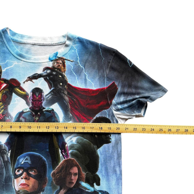Avengers Assemble All Over Print Superhero T-Shirt Size Medium