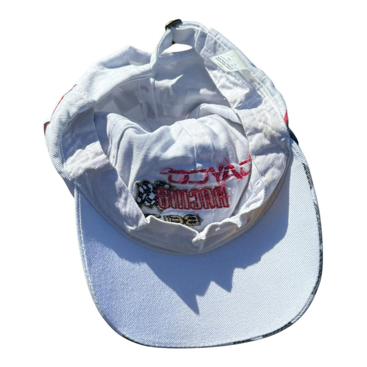 Vintage Dayco Racing Belts White Racing Cap Checkerboard Adjustable Sizing