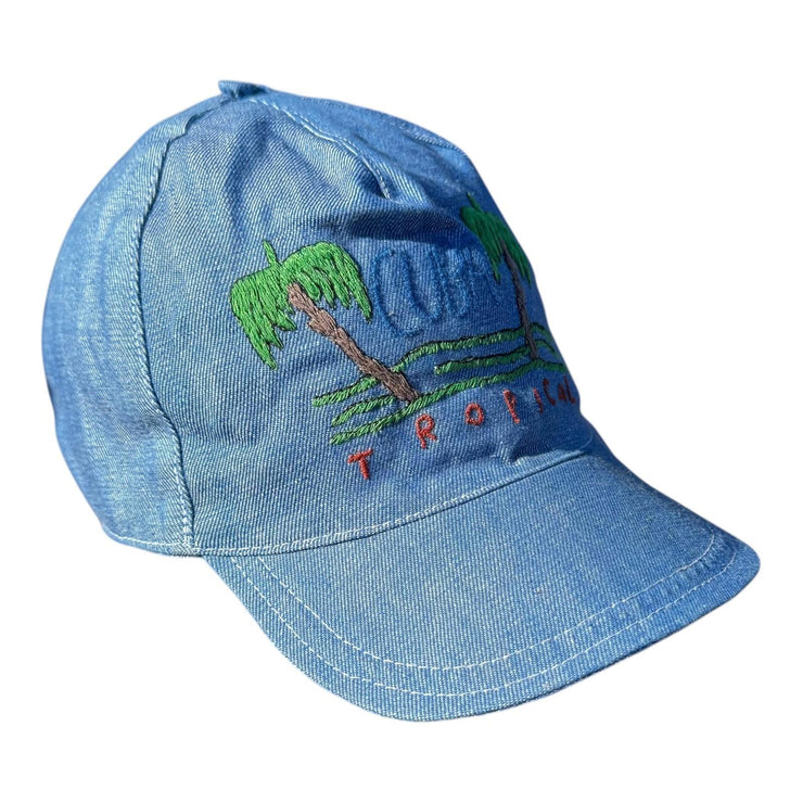 Vintage 90s Blue Cuba Tropical Baseball Cap One Size Fits All