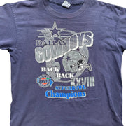 Vintage NFL Dallas Cowboys Back to Back Super Bowl Champions 1993 T-Shirt XL