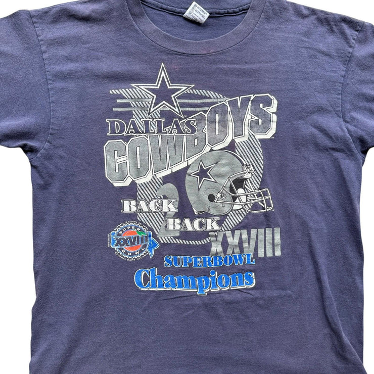 Vintage NFL Dallas Cowboys Back to Back Super Bowl Champions 1993 T-Shirt XL