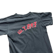 Vintage Single Stitch Old Master Q Hong Kong Black Graphic T-Shirt Size Medium