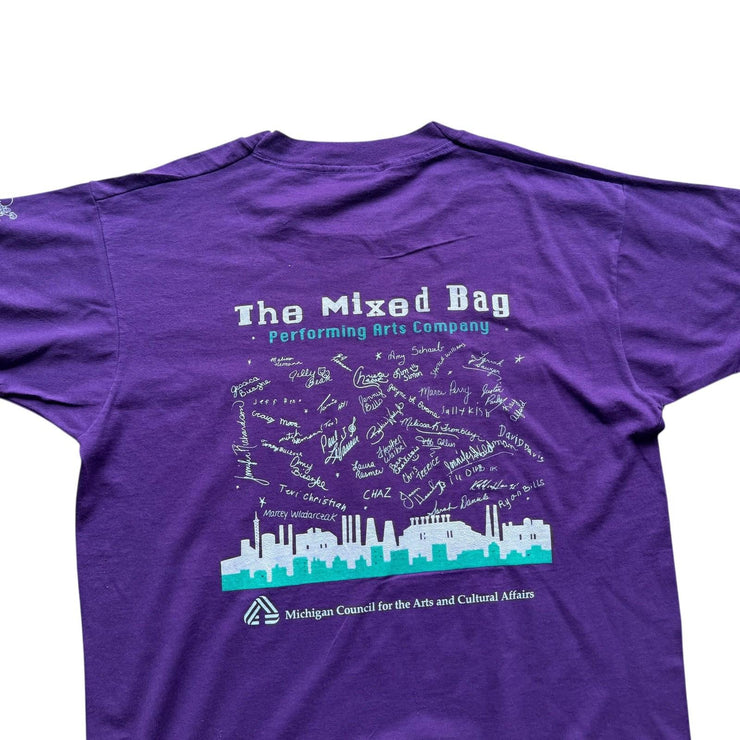 VTG Purple See The Light Single Stitch Moon Graphic T-Shirt Size XL