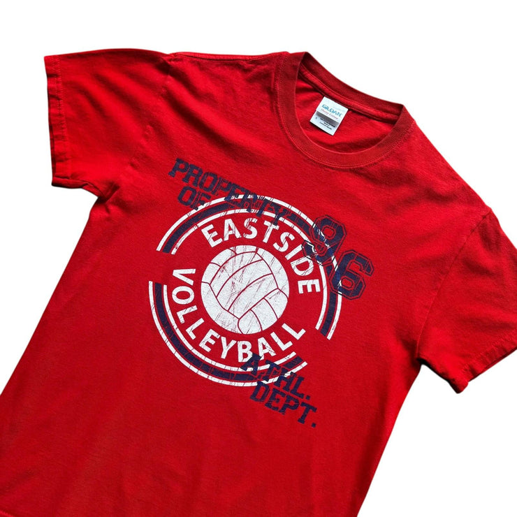 Property of Eastside Volleyball Red Graphic T-Shirt Size Small