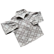 Cream Pattern Aztec Pinnkie Pullover Quarter Zip Fleece UK 10