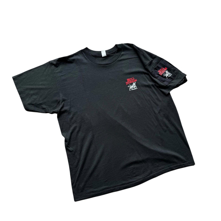 Vintage 1990s  Bull Durham Logo Pocket T-Shirt Black XL Single Stitch Size XL