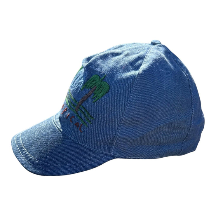 Vintage 90s Blue Cuba Tropical Baseball Cap One Size Fits All