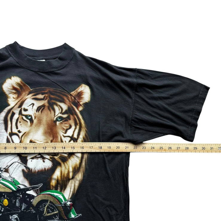 VTG Single Stitch Tiger Authentic American Label Graphic T-Shirt Size Large