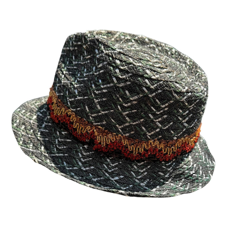80s Vintage Italian Tyrolean Dolomiti Size 56 Made in Italy Woven Hat