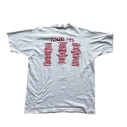 Vtg Old Timer's Hockey Challenge Tour 1995 White Single Stitch Graphic Tee XL