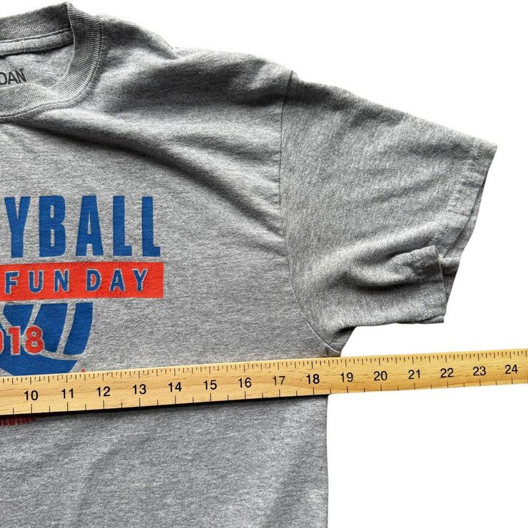 Volleyball Camp & Fun Day Grey Graphic T-Shirt Size Medium