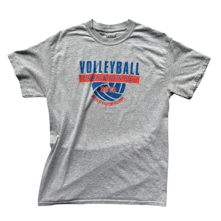 Volleyball Camp & Fun Day Grey Graphic T-Shirt Size Medium