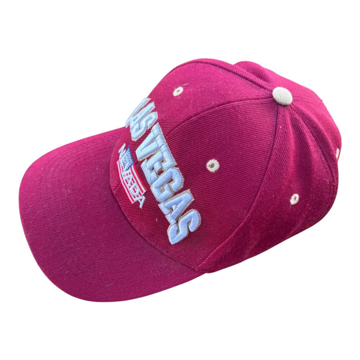 Vintage Las Vegas Nevada Burgundy Baseball Trucker Cap Adjustable Sizing