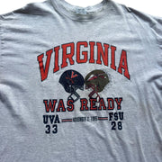 Vintage Single Stitch Virginia 1995 Grey Cotton Exchange T-Shirt Size 2XL