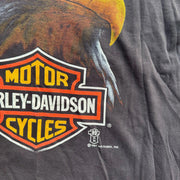 1987 Harley Davidson Eagle Black Graphic Print Single Stitch Tee XL