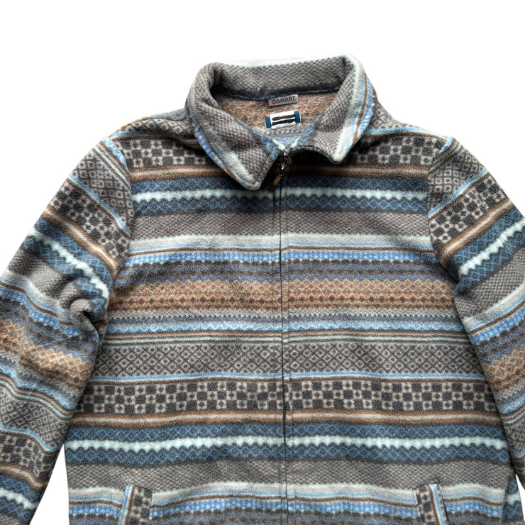 Cute Aztec Damart Patterned Fleece Full Zip Jacket Size UK 10