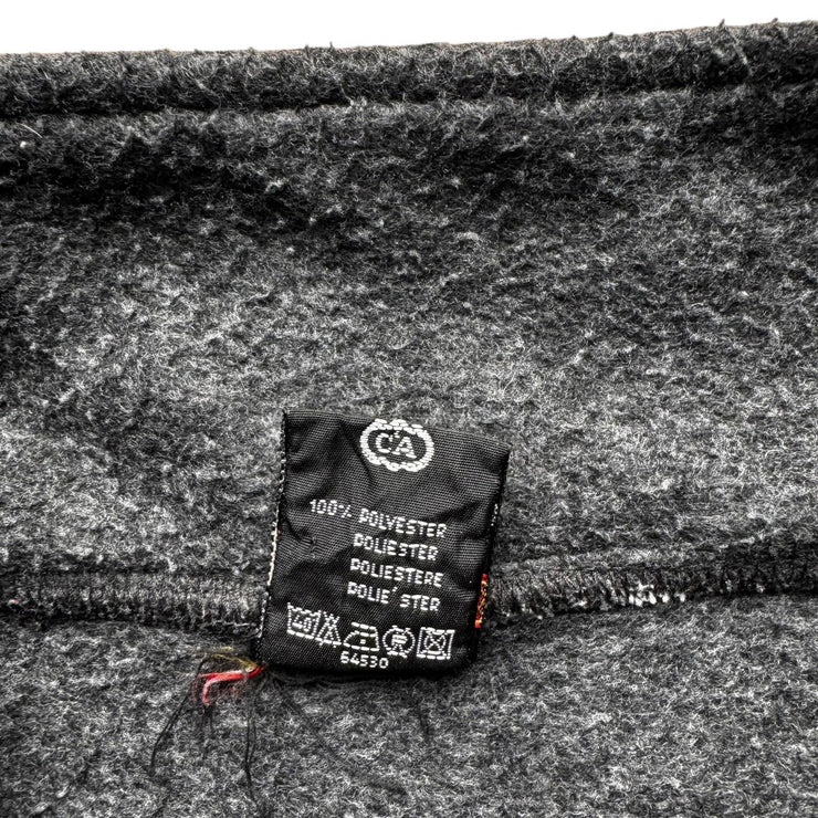 VTG Jinglers C&A Crazy Pattern Grey Pull Over Quarter Zip Fleece Jacket Size XL