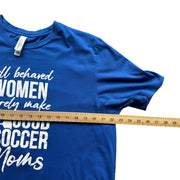 Blue Soccer Mom Novelty Funny Graphic T-Shirt Size XL