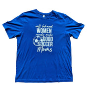 Blue Soccer Mom Novelty Funny Graphic T-Shirt Size XL