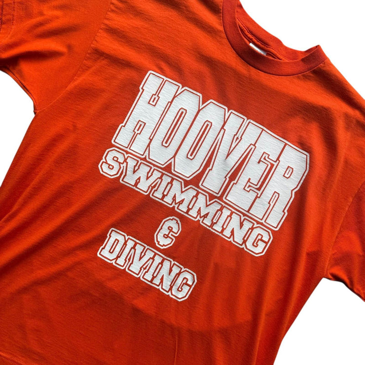Hoover Swiming & Diving Fruit of The Loom Best Orange Graphic Tee Size XL