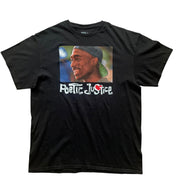 Poetic Justice Tupac Black Men's Graphic T-Shirt Ripple Junction Size Large