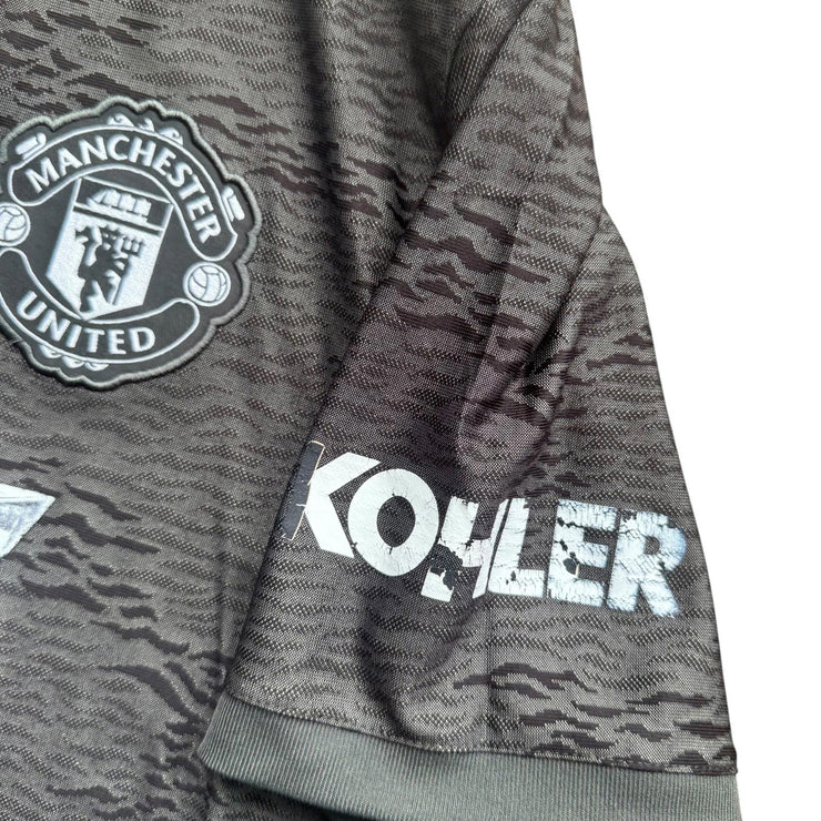 Adidas Manchester United 2020-21 Black & Grey Away Football Shirt Size Large
