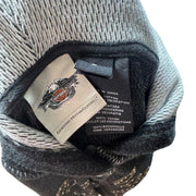 Y2K Harley Davidson Bedazzled Biker Snap Button Hoodie Size Women's Large