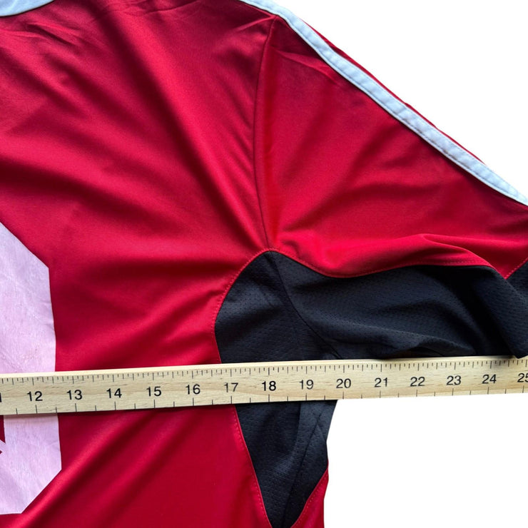 Adidas Red Blank Football Shirt Number 9 Size Men&