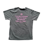 LSHS & Pink Out American Football Grey Graphic T-Shirt Size Large