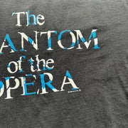 VTG Phantom Of The Opera Black Single Stitch Graphic T-Shirt 1986 Size Medium
