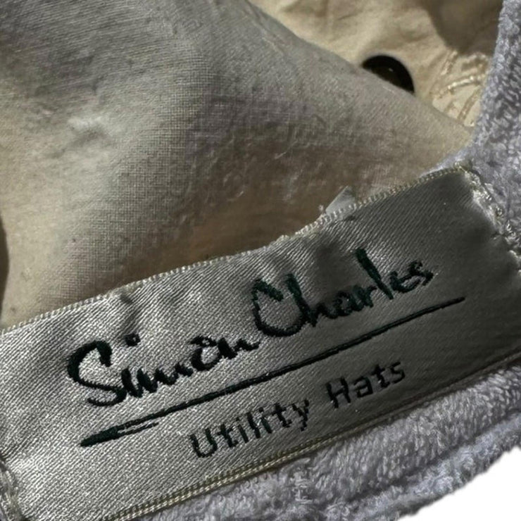 VTG Simon Charles Utility Cream Fishing Summer Bucket Hat One Size Fits Most