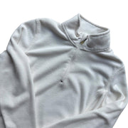 Women's Champion Cream Lightweight Fleece Quarter Zip Jacket Size Medium