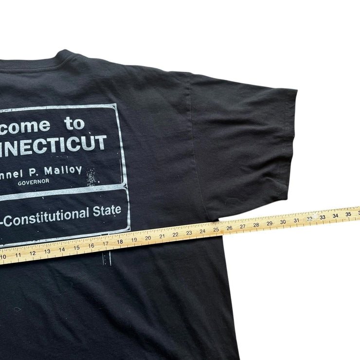 Save Lives Ban Everything Connecticut Novelty Black Humour Graphic Tee Size 2XL