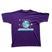 VTG Purple See The Light Single Stitch Moon Graphic T-Shirt Size XL