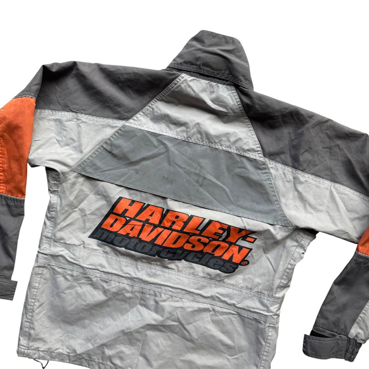 VTG 90s Harley Davidson Zip Up Jacket Reflective Biker Jacket Size Men&
