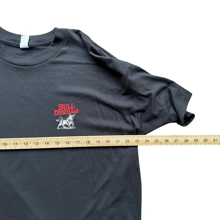 Vintage 1990s  Bull Durham Logo Pocket T-Shirt Black XL Single Stitch Size XL